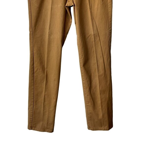 Bonobos Men's Sz33/32 Slim Straight Button Chino Brown Khaki Dress Pant - Picture 3 of 9